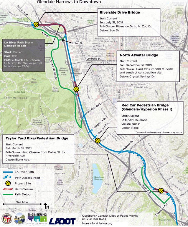 LA River Path Detours